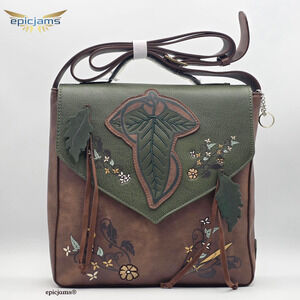 Her Universe The Lord Of The Rings Lorien Leaf Messenger Brown Crossbody Bag New